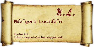Mágori Lucián névjegykártya